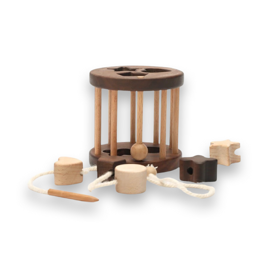 Wooden rattle puzzle