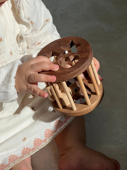 Wooden rattle puzzle
