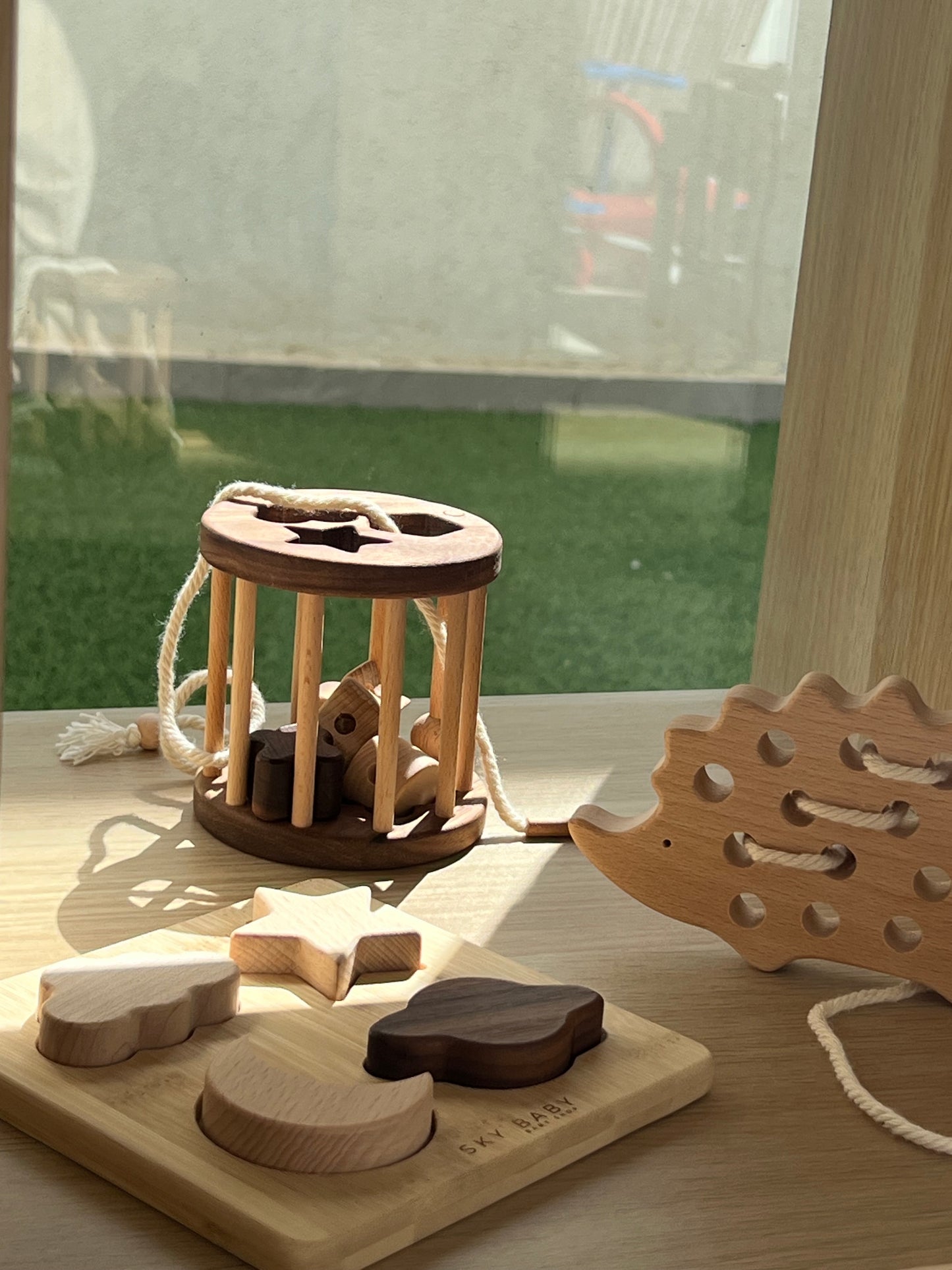 Wooden rattle puzzle