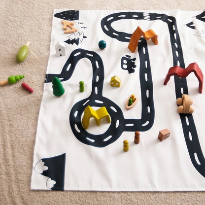 Play mat with building blocks