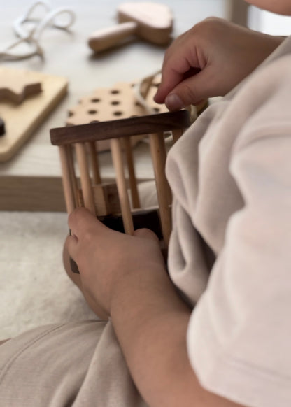 Wooden rattle puzzle