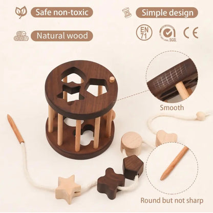 Wooden rattle puzzle