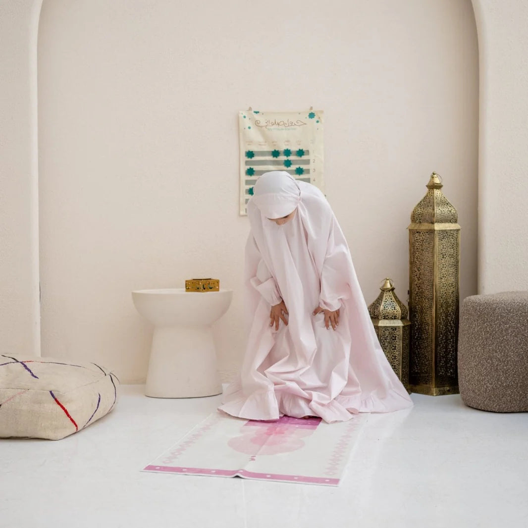 Prayer Mat with Prayer Dress - pink
