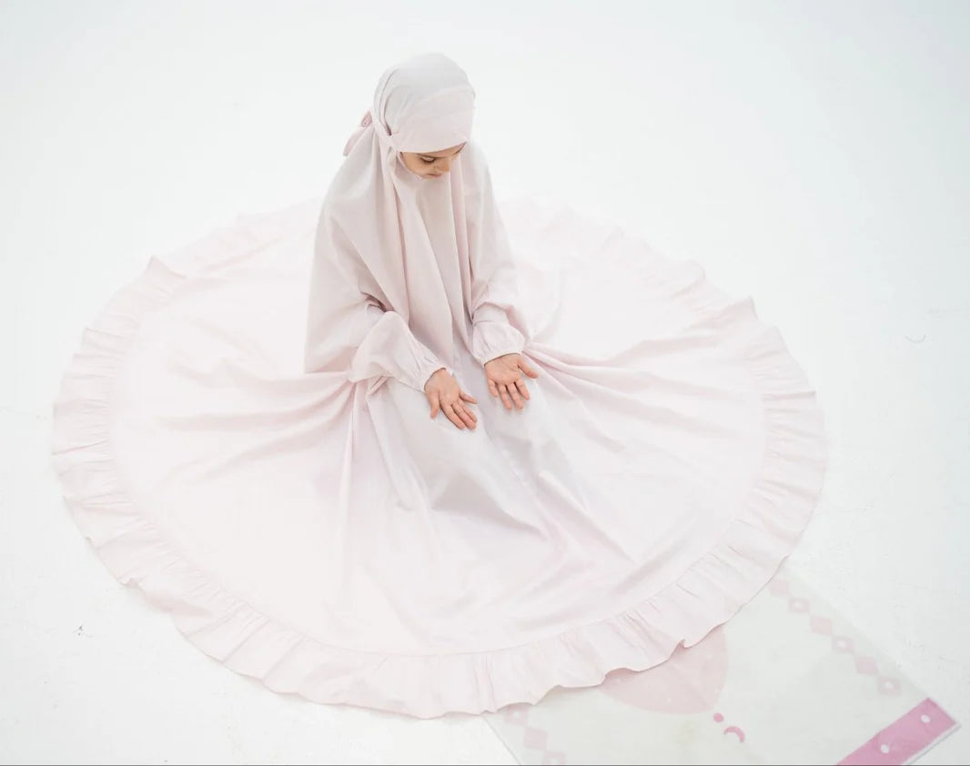Prayer Mat with Prayer Dress - pink